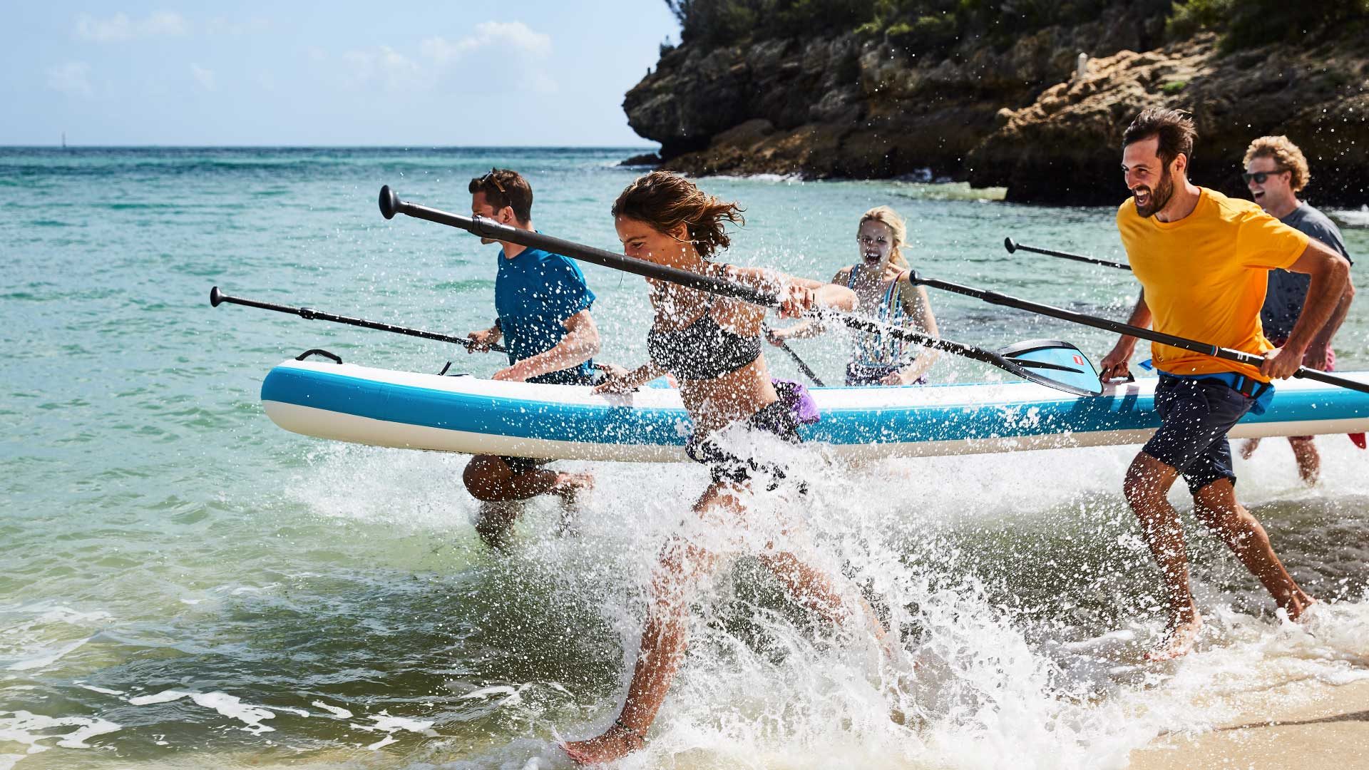 Mega XL Team SUP Teamevent Idea Summer Water Lake Salzburg Fuschlsee