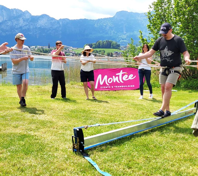 Slackline Beach Games Fun Olympiade