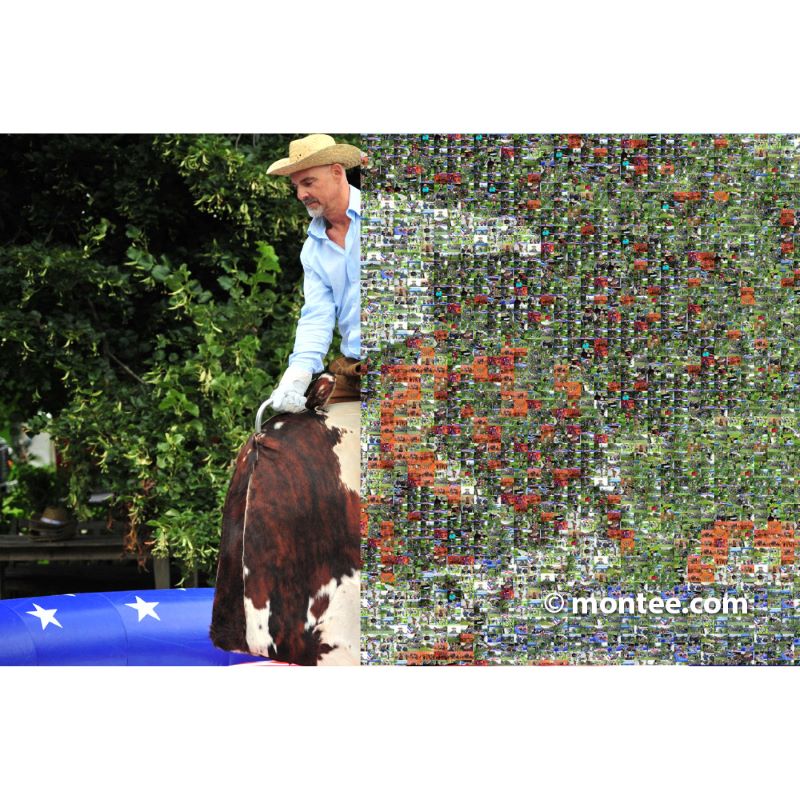 Foto Mosaik Pixelbild Online Teambonding Montee