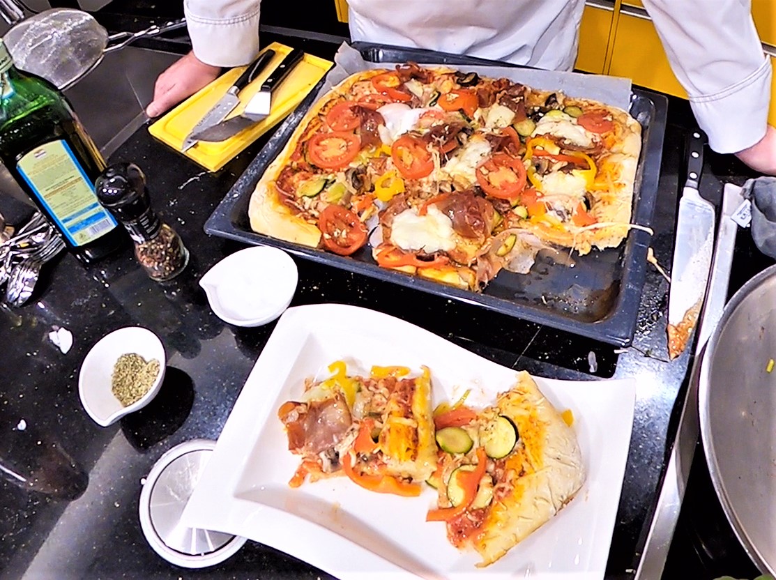 Cooking under the guidance of our professional chef at a virtual cooking event