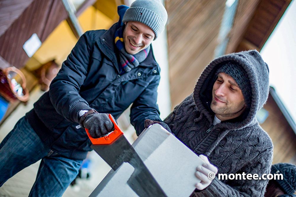 Teambuilding Event  Idee für Ihre Weihnachtsfeier Ytong Skulpturen schnitzen
