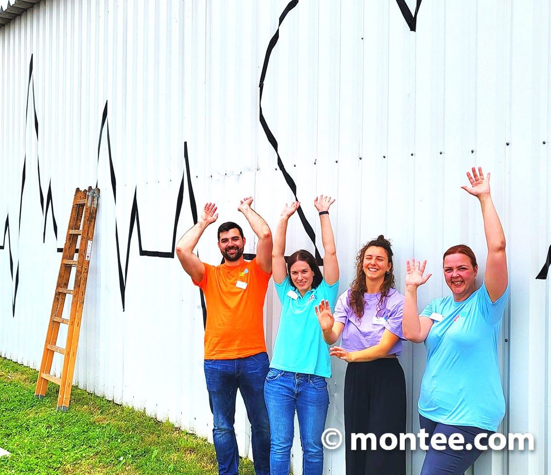 Teamwork & Teambuilding Event mit Tape Art Klebeband Kunst