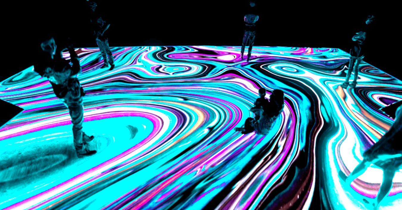 Digitale Videokunst mit Laser Projektoren 