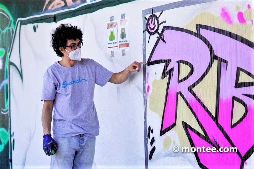 Erklärung bei Graffiti Workshop 