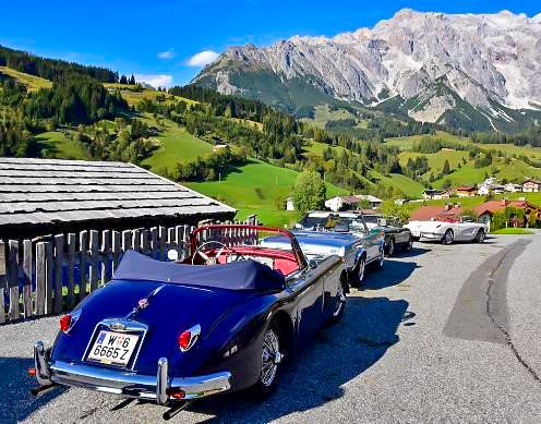 Oldtimer Fahrt buchen in Berchtesgaden Bayern