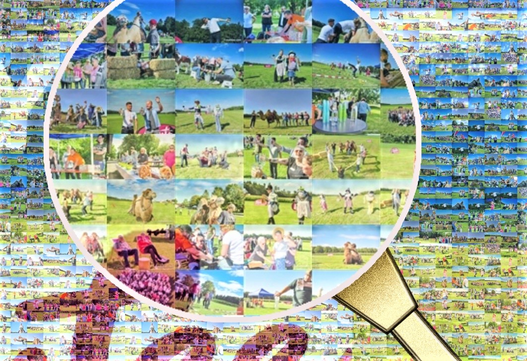 Online Teamevent Foto Mosaik Pixelbild