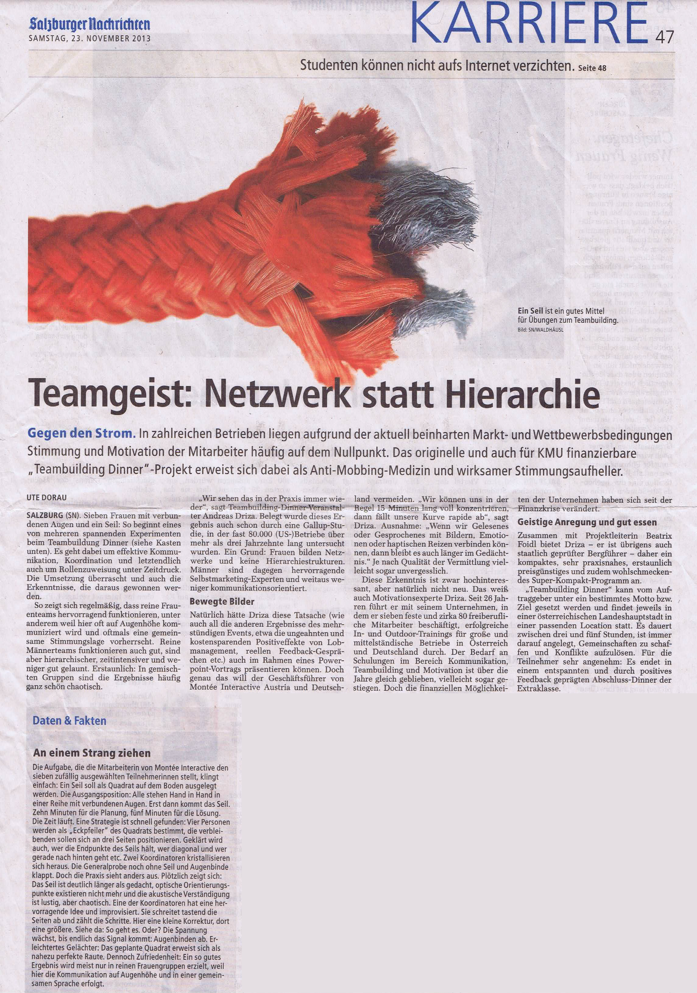 SN Teamgeist: Netzwerk statt Hierarchie