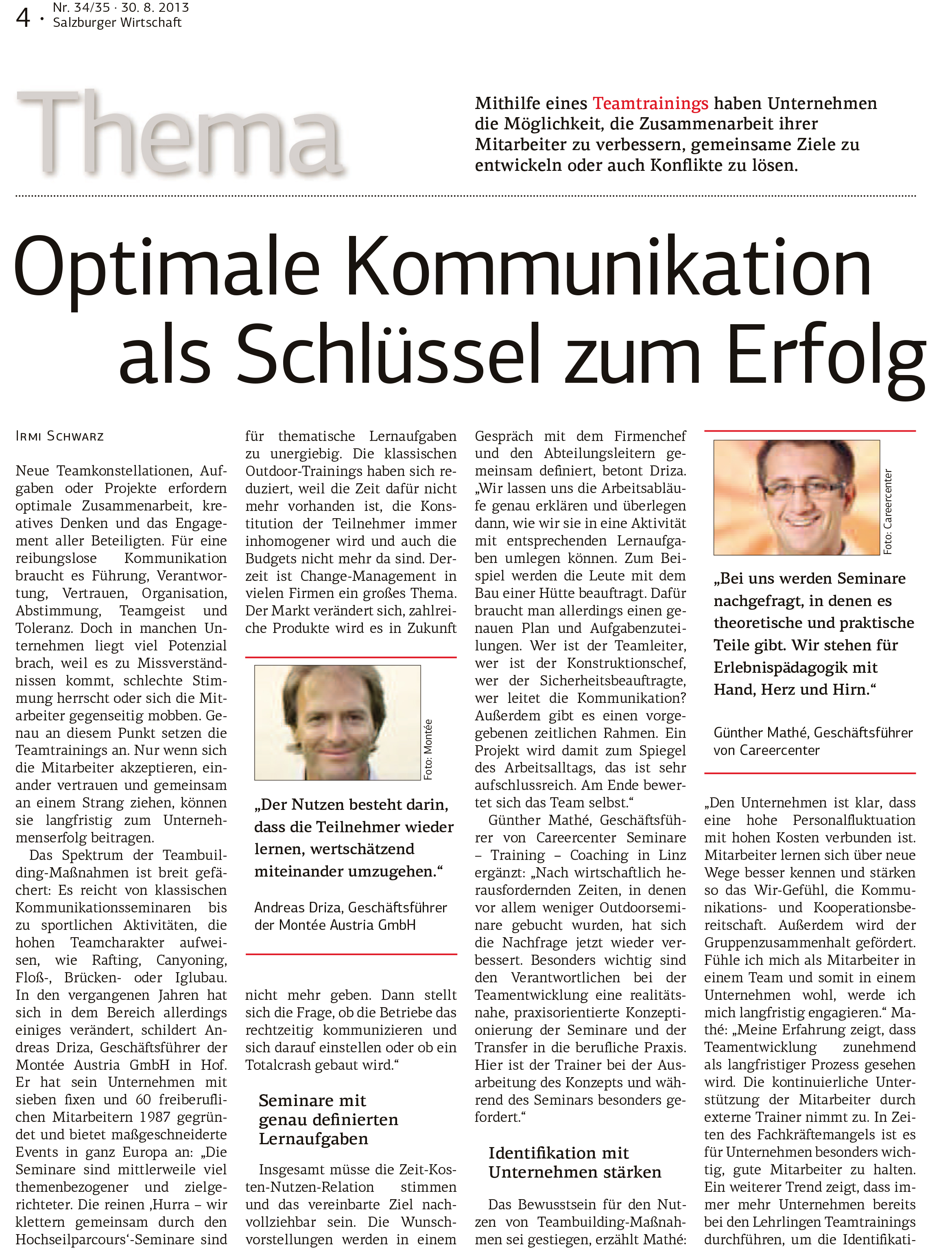 Optimale Kommunikation als Schlüssel zum Erfolg