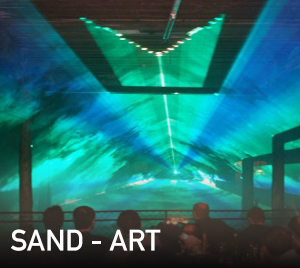 Sand Art Show Rahmenprogramm bei Firmenevent
