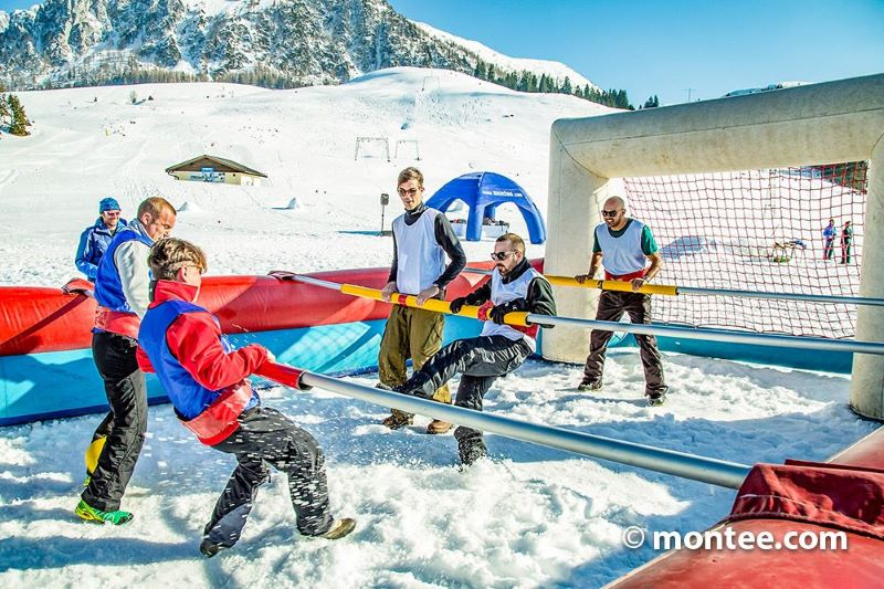 Schnee Olympiade Teambuilding Tirol Kitzbühel im Winter