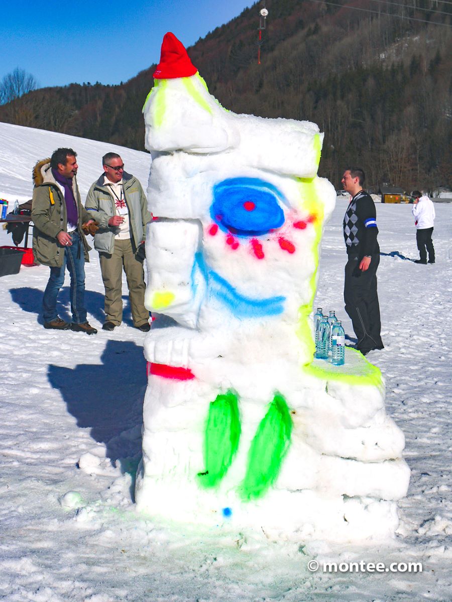 Schneeskulpturen bau Teamevent