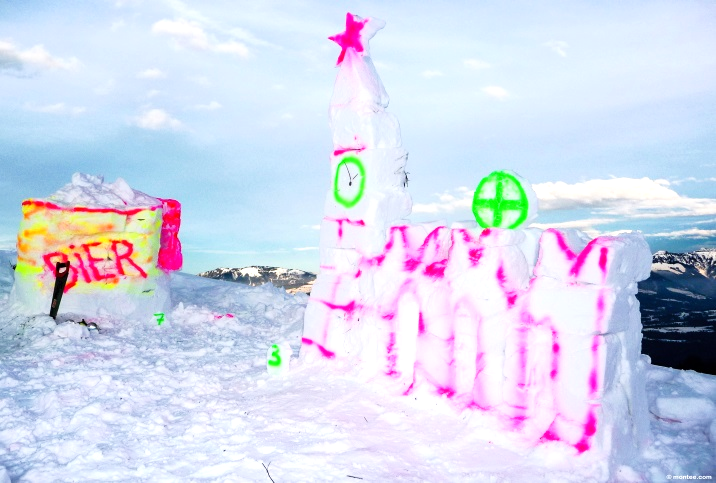 Schneeskulpturen Bau Teamevents