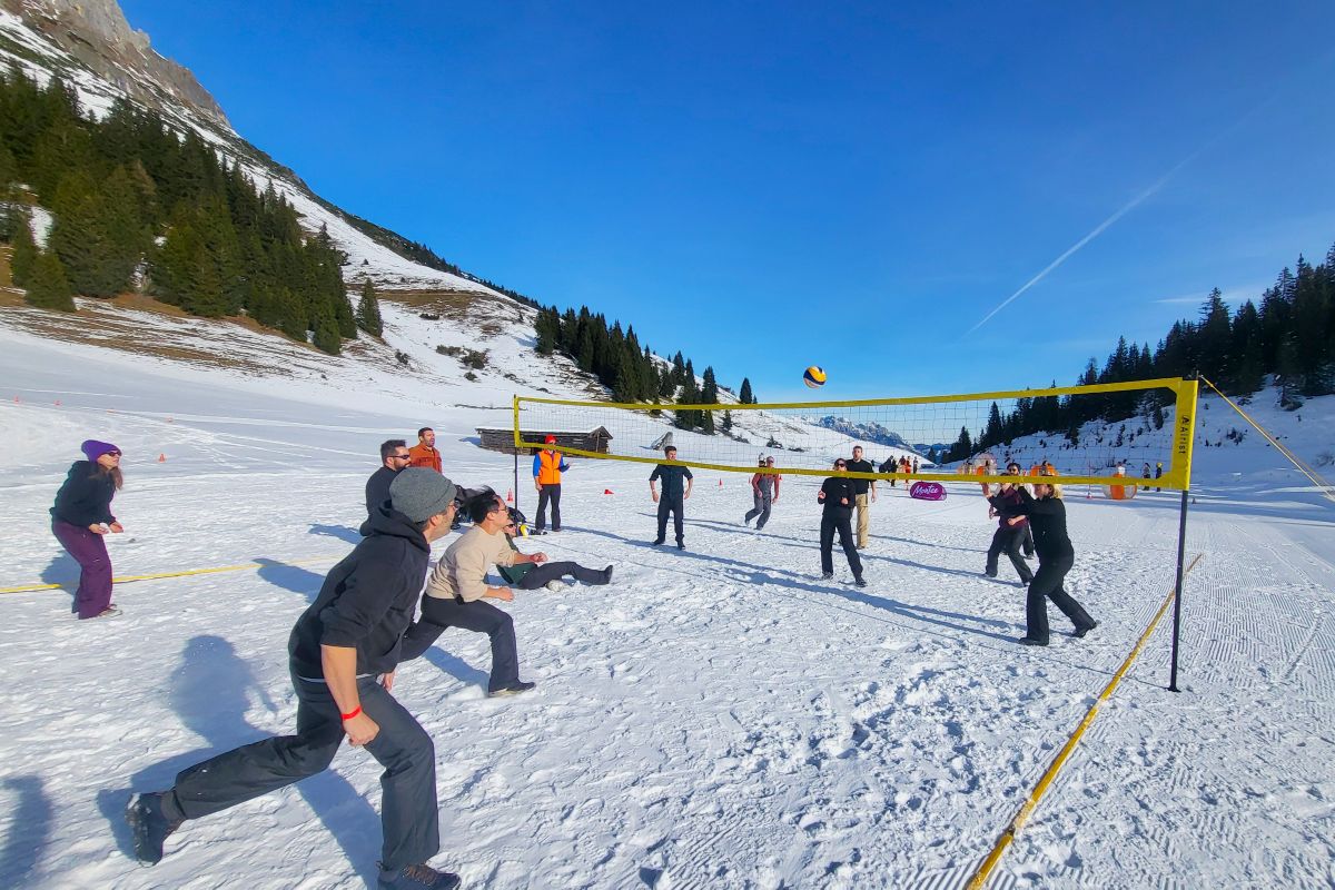 Snow Beach Volleyball bei Snow Olympiade 
