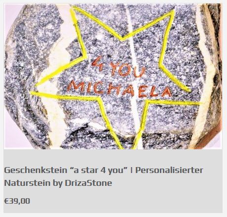 Natural stone as a gift with a custom engraving