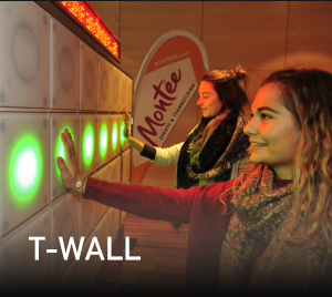 t-wall Reaktionsspiel für Messeauftritt