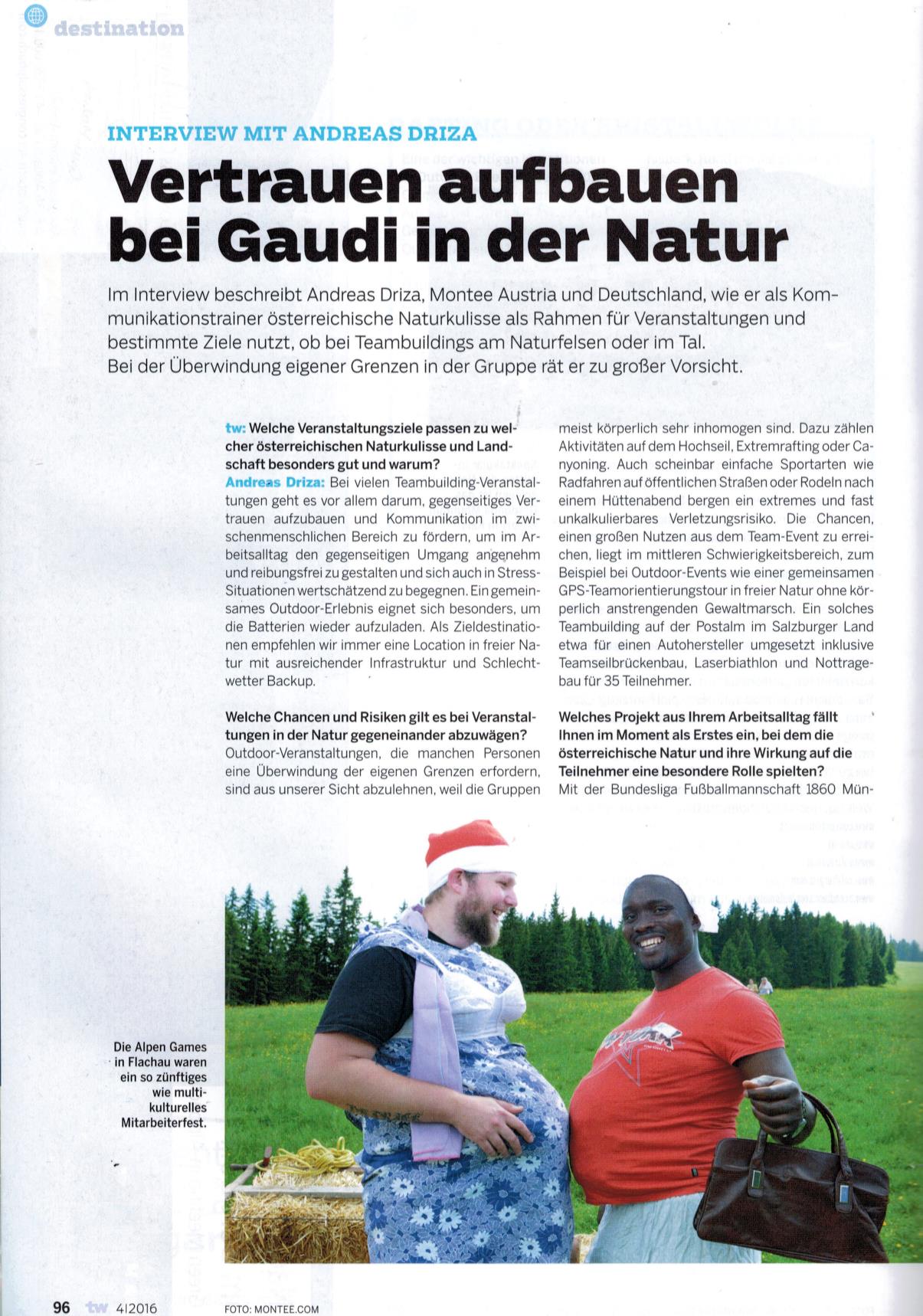 Vertrauen aufbauen bei Gaudi in der Natur