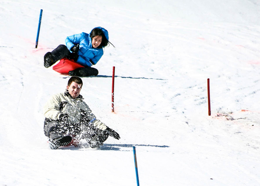 In a duel of man against man on the Zipfelbob