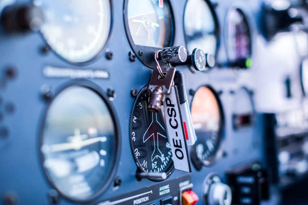 Cockpit eines Flugzeuges 